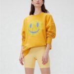 Outdoor Voices 100% Cotton Oversized Smiley Face Hikers Club Pickup Sweatshirt — USD 66.00