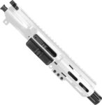 ABC RIFLE COMPANY AR9 9mm Luger Pistol 4in Barrel M-LOK Handguard Complete Upper Receiver w/BCG And Charging Handle, White, UA9-BR4-ML4-STW