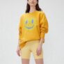 Outdoor Voices 100% Cotton Oversized Smiley Face Hikers Club Pickup Sweatshirt — USD 66.00